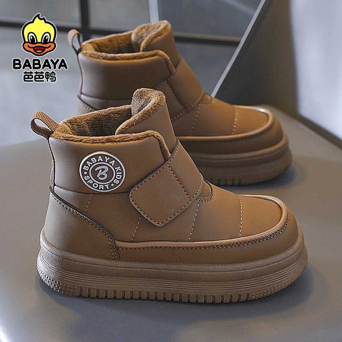 Babaya Children Cotton Shoes Girls Snow Cotton Plush Short Boots Winter New Boys Cotton Snow Boots for Kids M240906