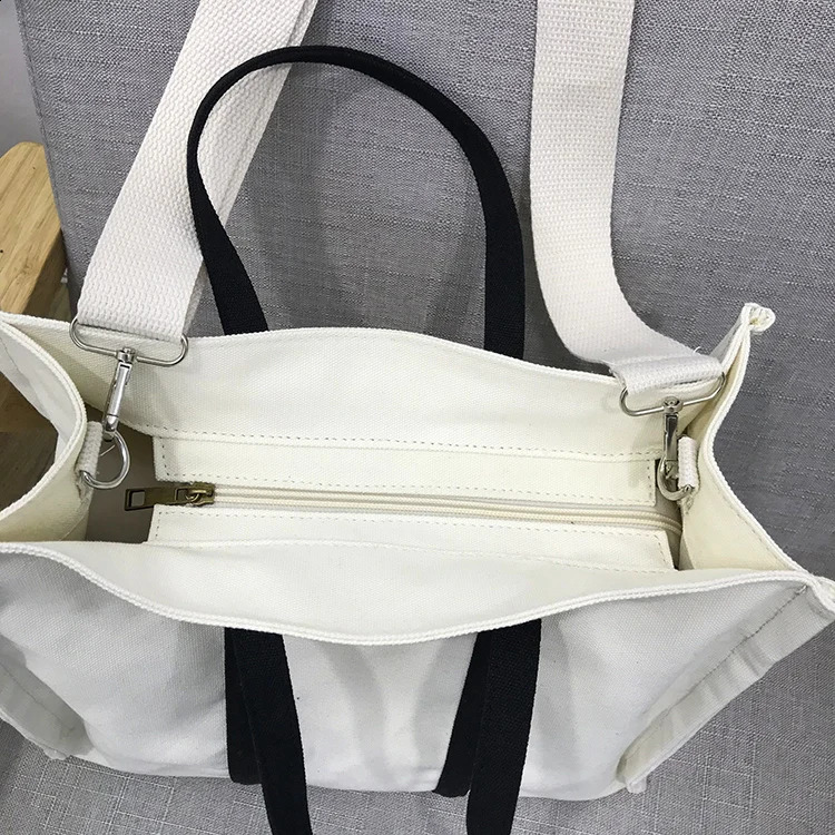 Canvas Bag Female Portable Professional Office College Student Notebook School Backpack briefcase Shopping Handbag 240906