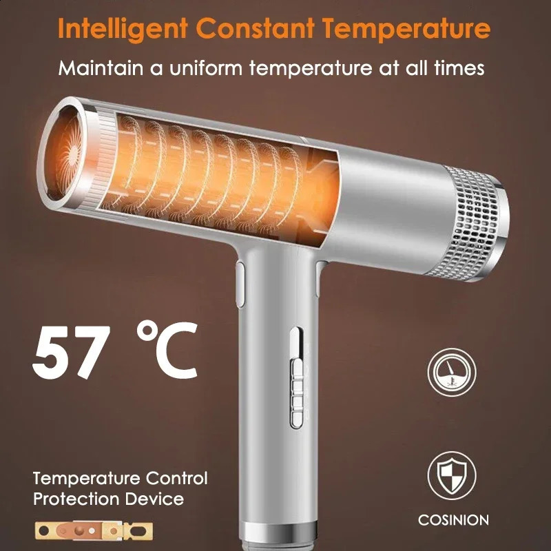 Professional Hair Dryer Infrared Negative Ionic Blow Dryer Cold Wind Salon Hair Styler Tool Hair Blower Electric Blow Drier 240829