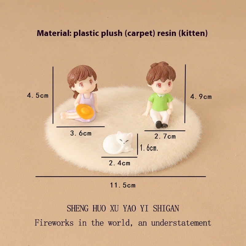 Adorable Handcrafted Cat-themed Plush Floor Mat - Perfect for Creating a Pet Friendly Atmosphere