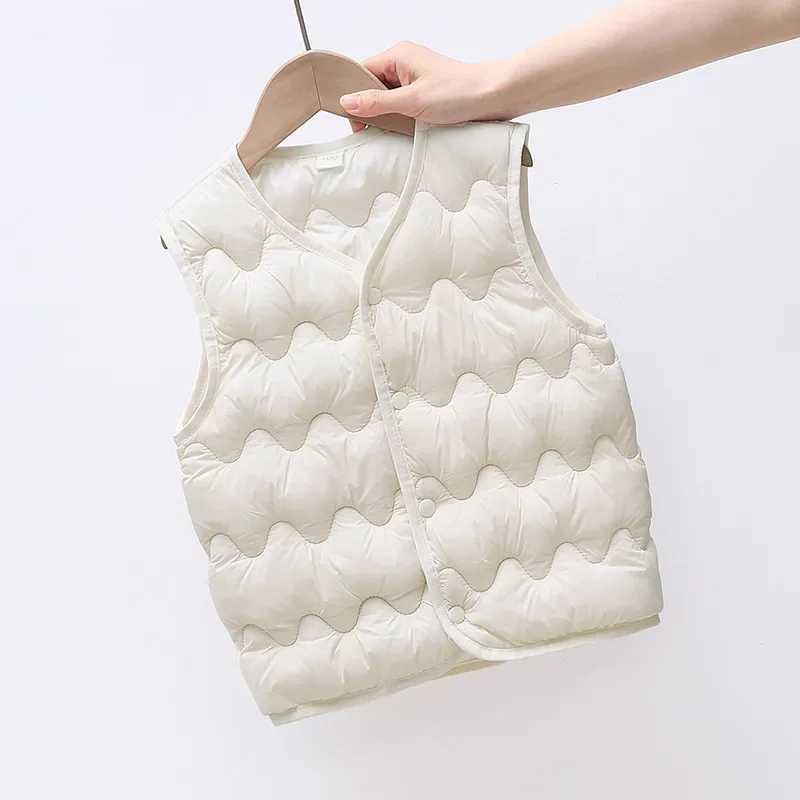 Autumn Winter Children Boys Girls Warm Vest Solid Waistcoats for Kids Children Sleeveless Outerwear 2-7Yrs Kids Warm Tops Y240906