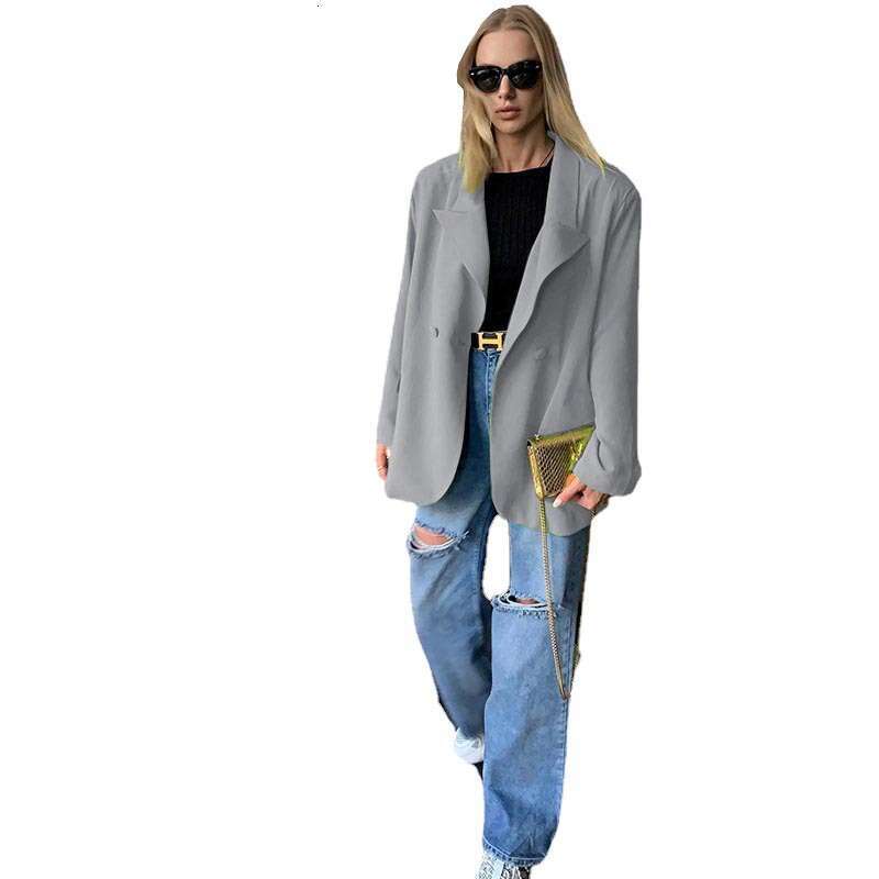 2024 autumn new fashion long women's clothing casual temperament commuting small suit for women