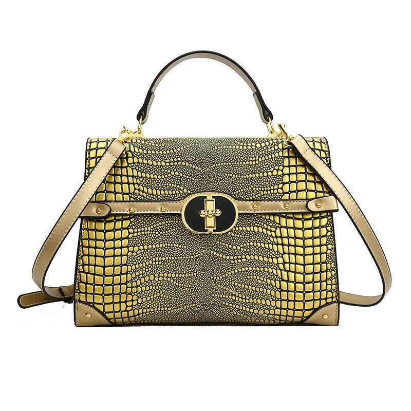 Crocodile Pattern Handbag Women's Bag Trendy Shoulder Bag Large Capacity Crossbody Bag Women's Bag 240915