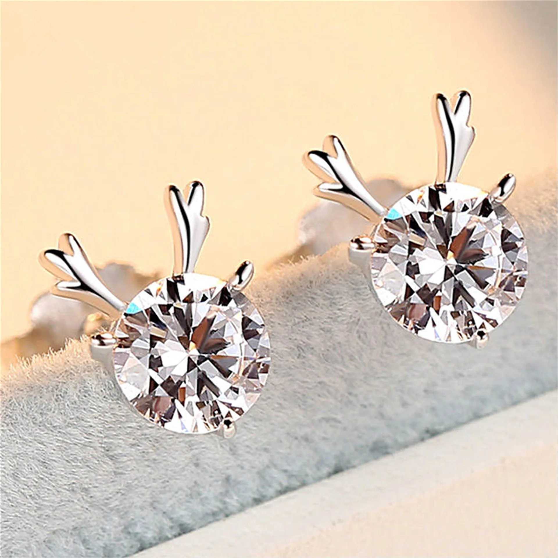 925 sterling silver zircon earrings suitable for women new fashion exquisite student girlfriends jewelry accessories wedding parties W240803