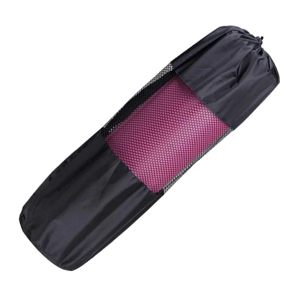 New black yoga backpack yoga mat bag waterproof backpack nylon Pilates carrier mesh adjustable belt W240906