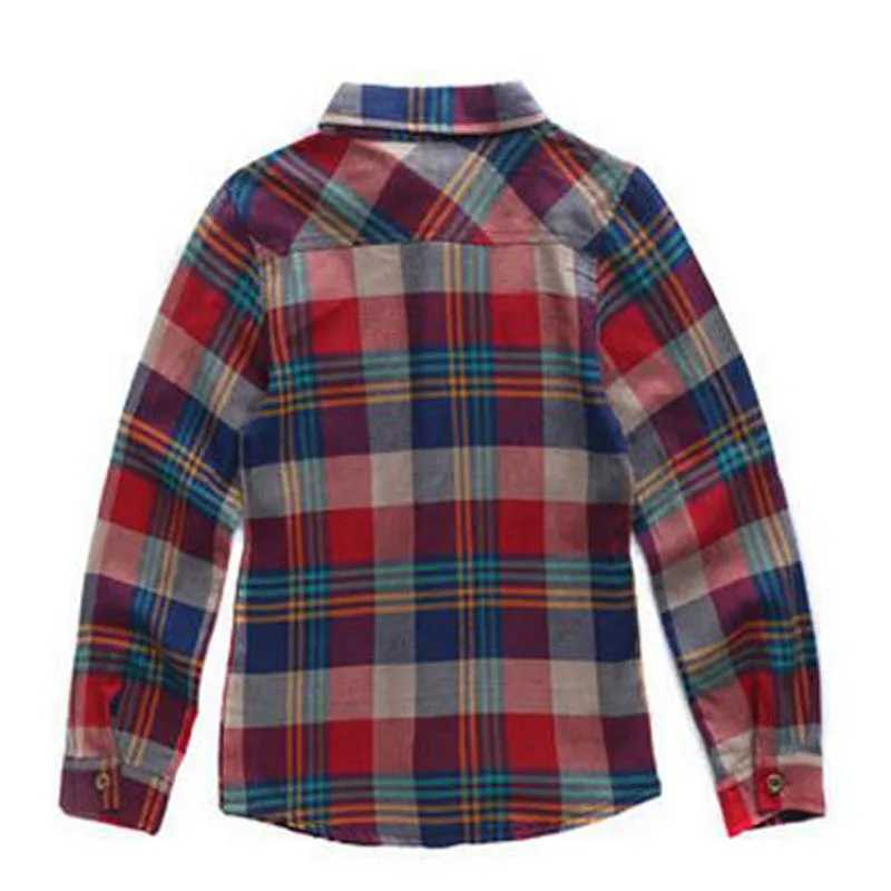 New 2024 Spring Cotton Kids Clothes Fashion Casual Handsome Shirt for Children blouses Boys Plaid Long Sleeve dress Shirts Y240906