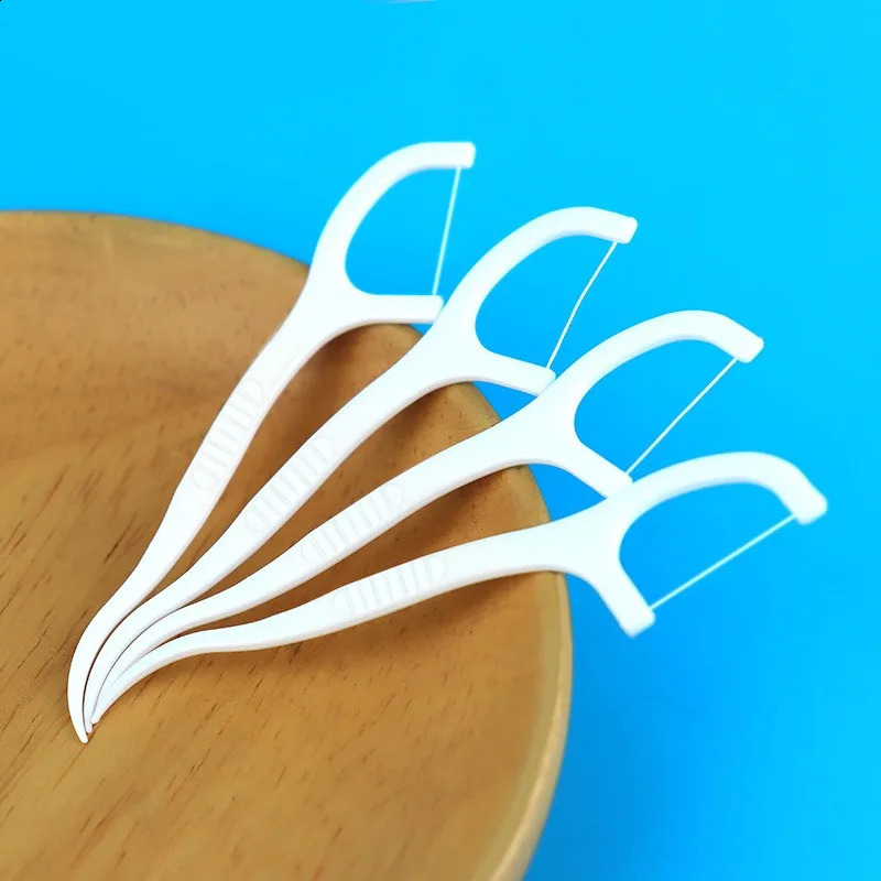 300pcs Dental Floss Plastic Toothpicks With Thread Ultra Thin Tooth Picks Clean Between Teeth Adult Oral Cleaning 240905