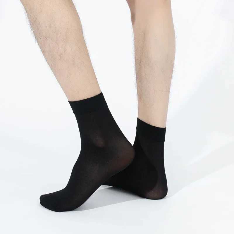 Bamboo Fiber Men Socks Summer Spring Sports Socks Sweat absorption deodorant Thin Stripe Breathable Silk Long Sock Y240906