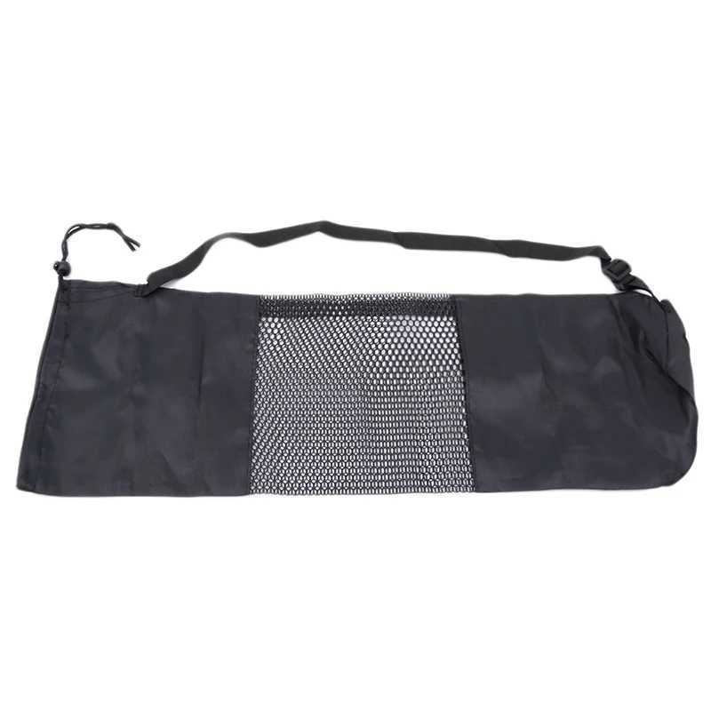 Convenient black yoga backpack yoga mat waterproof backpack carrier mesh adjustable shoulder strap exercise tool fitness bag W240906