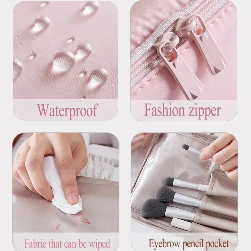 Travel makeup bag womens waterproof storage large capacity portable 240906