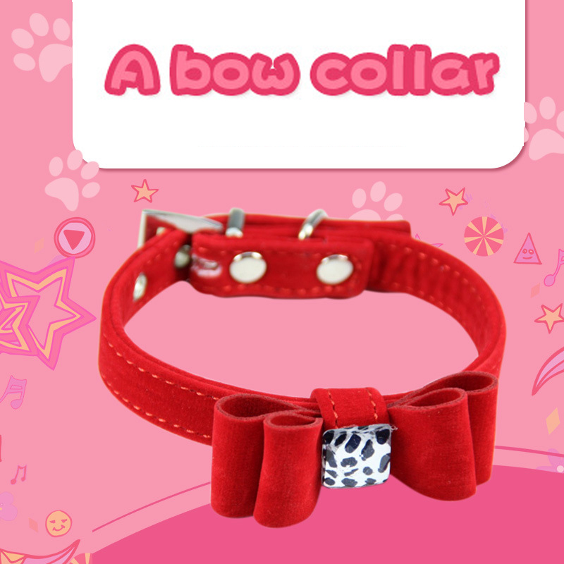 Pet collar personalized bow pet cat collar plush soft suitable for pets to wear is the perfect gift for pets
