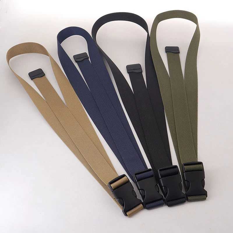 125cm nylon woven military mens waist belt adjustable mens outdoor travel tactical belt with plastic buckle W240905