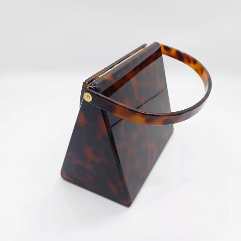 Acrylic Evening Bags Black Amber Leopard Clutch Purse er Women Wallet Wedding Bridal Party Prom Handbag 240905 4