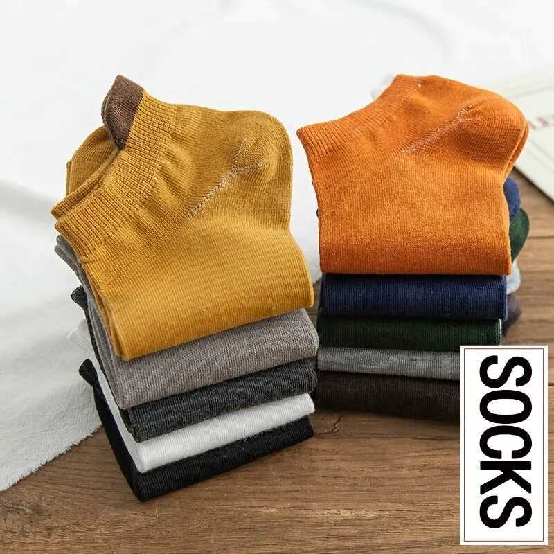 10 pairs of high-quality mens cotton socks suitable for men low cut ankle socks breathable summer casual soft sports socks W240905