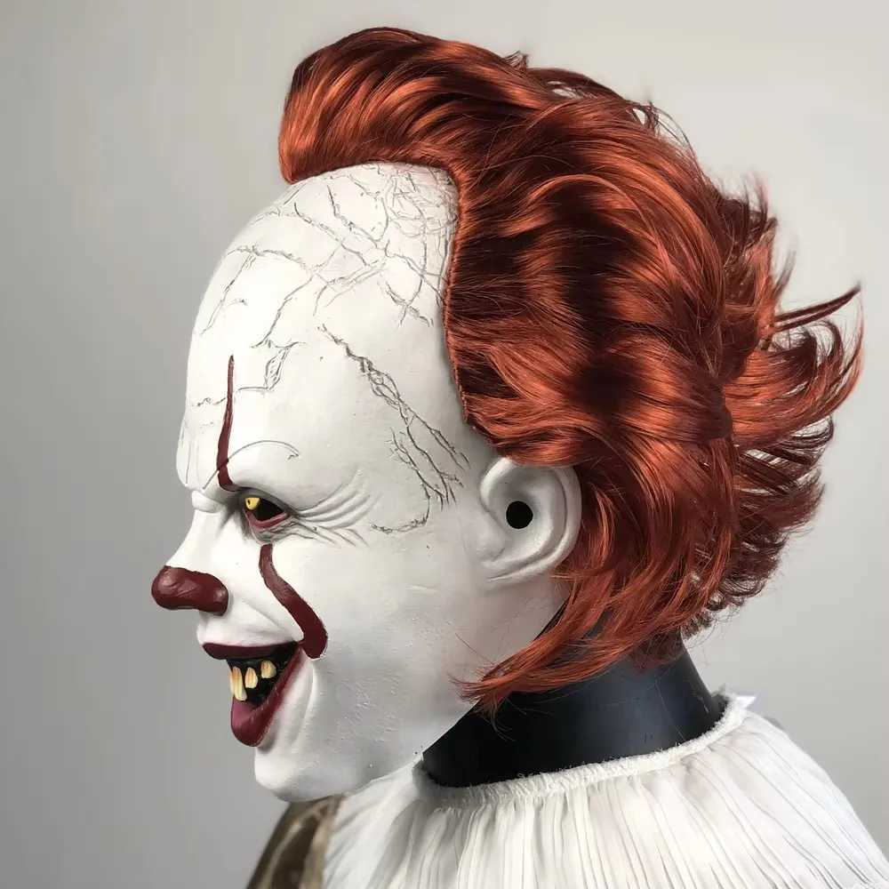 Designer Creepy Pennywise Joker Mask Cosplay Horror Evil Demon Clown gift set Killers Latex Helmet Halloween Carnival Party Costume Props Gifts Decora