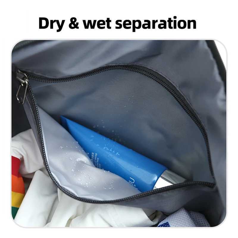 Gym fitness bag dry wet separation large outdoor travel backpack shoulder bag waterproof training swimming yoga bag W240906