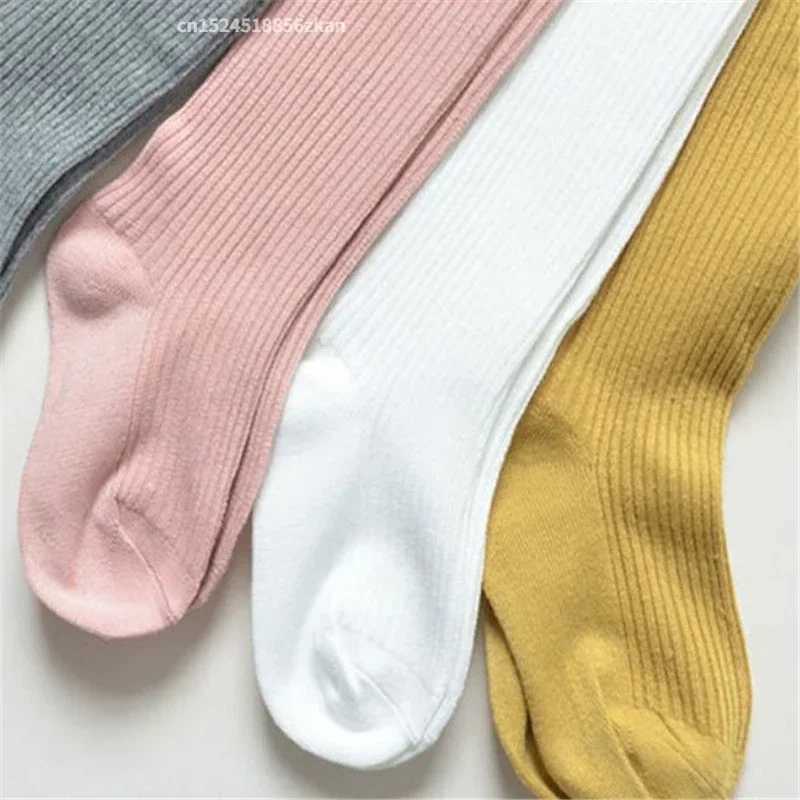 Children Tights For Girls Cotton Knitted Kids Girls Pantyhose Solid Soft Baby Leggings White Black Tight Spring Autumn 1-9Years Y240906