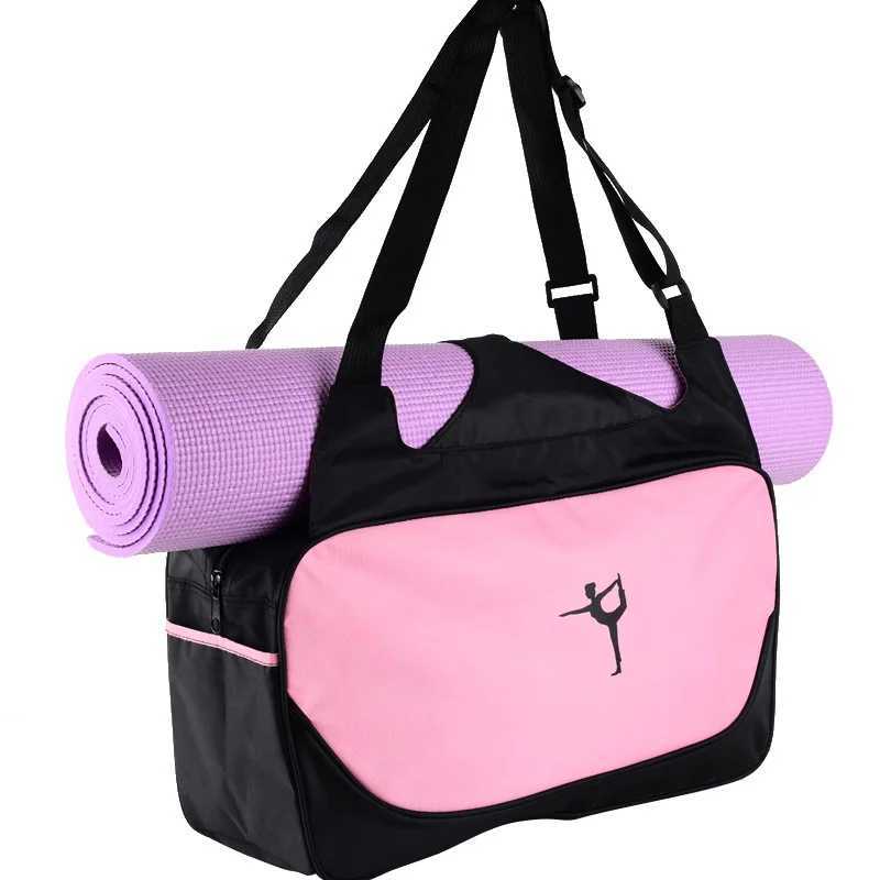 Waterproof nylon fitness bag yoga mat backpack outdoor yoga exercise training handbag mens fitness travel storage sports bag W240906