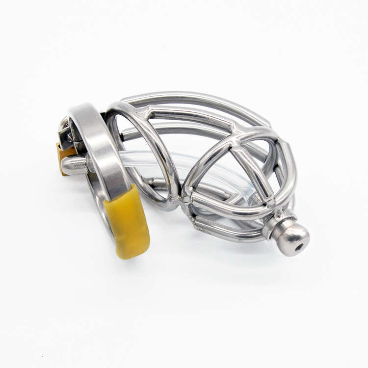 Prison Bird Authentic Men's CB6000 Stainless Steel Chastity Device Metal Strap Catheterization Tube A143