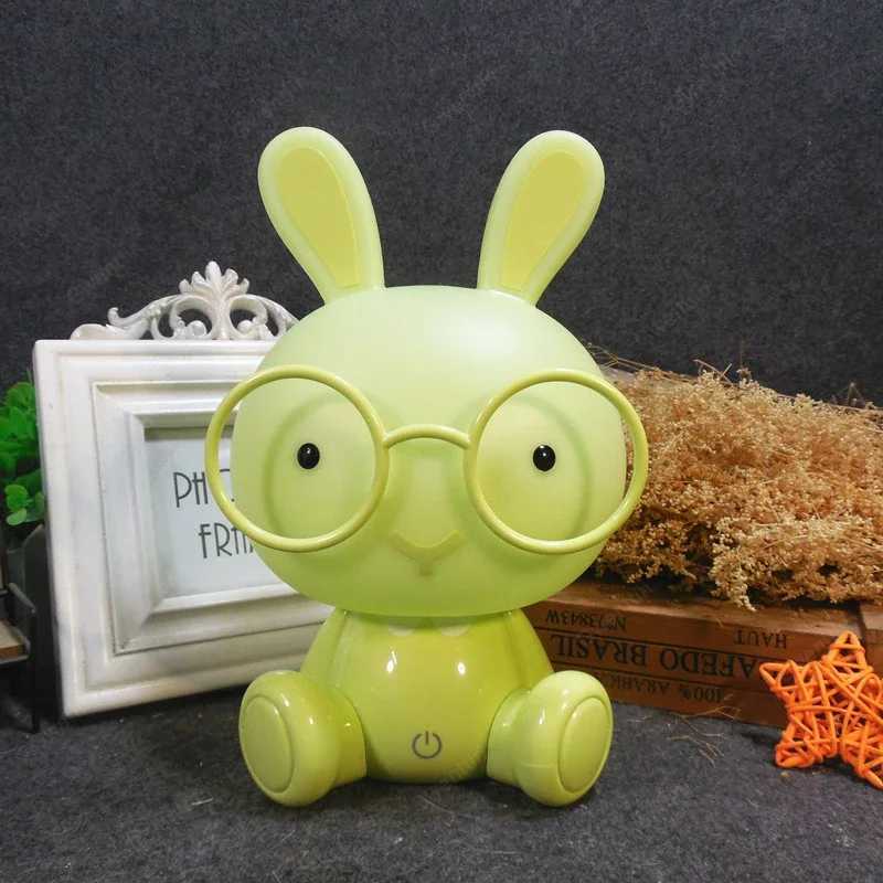 Glass Rabbit Night Light Baby Room Cartoon LED USB Night Light Christmas Gift Children Bedside Home Decoration Holiday Lighting W240816