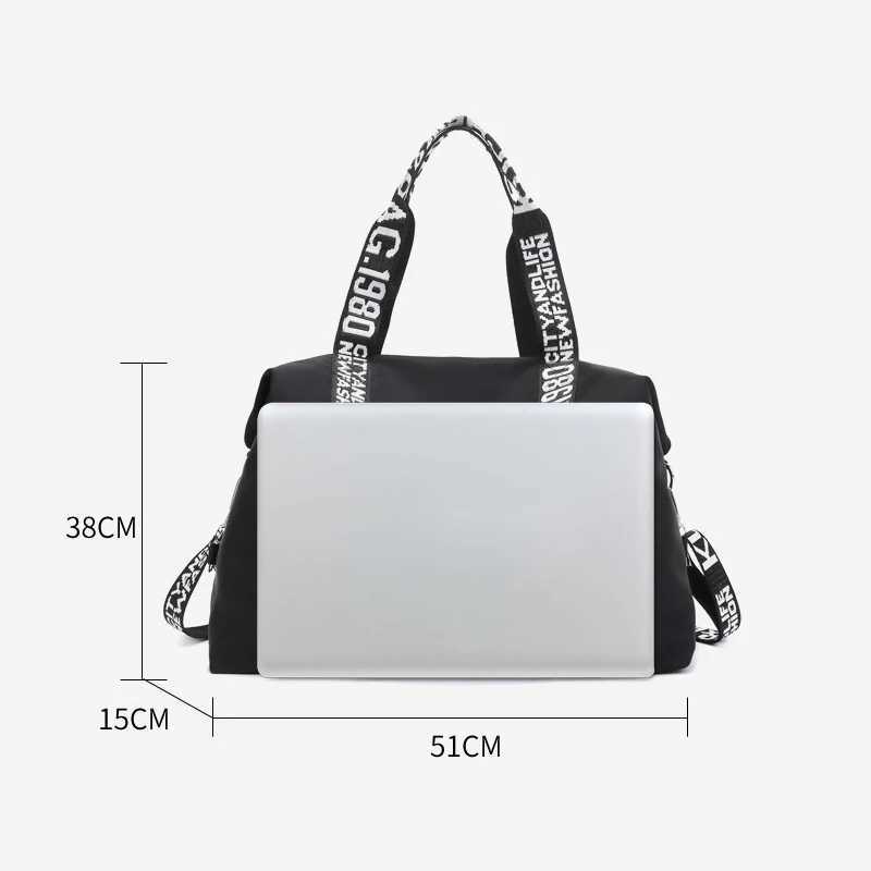 Fitness bag shoulder strap travel training exercise fitness suitable for women waterproof large lightweight yoga luggage large handbag W240906