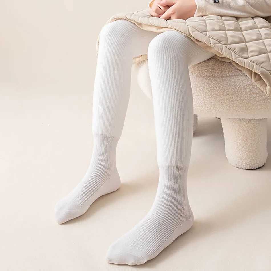 Fashionable Cozy Cloud Fleece Leggings Kids Thickened Baby Bottoms Stripes Girls Solid color Winter Warmth Kids Leggings Y240906