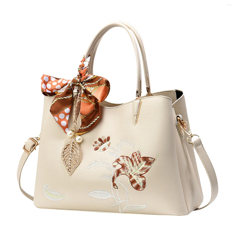 Drawstring 2024 Female Fashion Bridal Bag Summer Crossbody Tote Red Wedding Atmospheric Handbag Women's One Shoulder Scarf Style 5889
