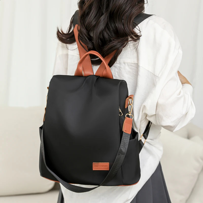 ner Light Travel Backpack Fashion School Bag Casual Top Shoulder Waterproof Nylon Fabric Womens 240906