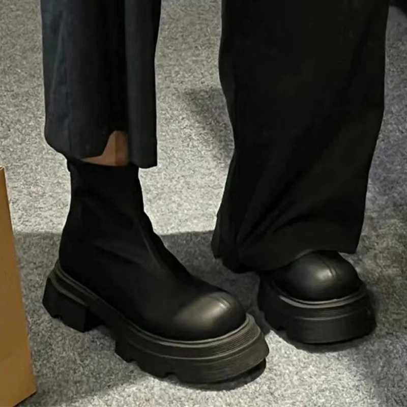 New Womens Ankle Platform Chelsea Motorcycle Boots Winter Shoes 2022 Fashion Gothic Casual Shoes Gladiator Apartment Xuebotas CL240906