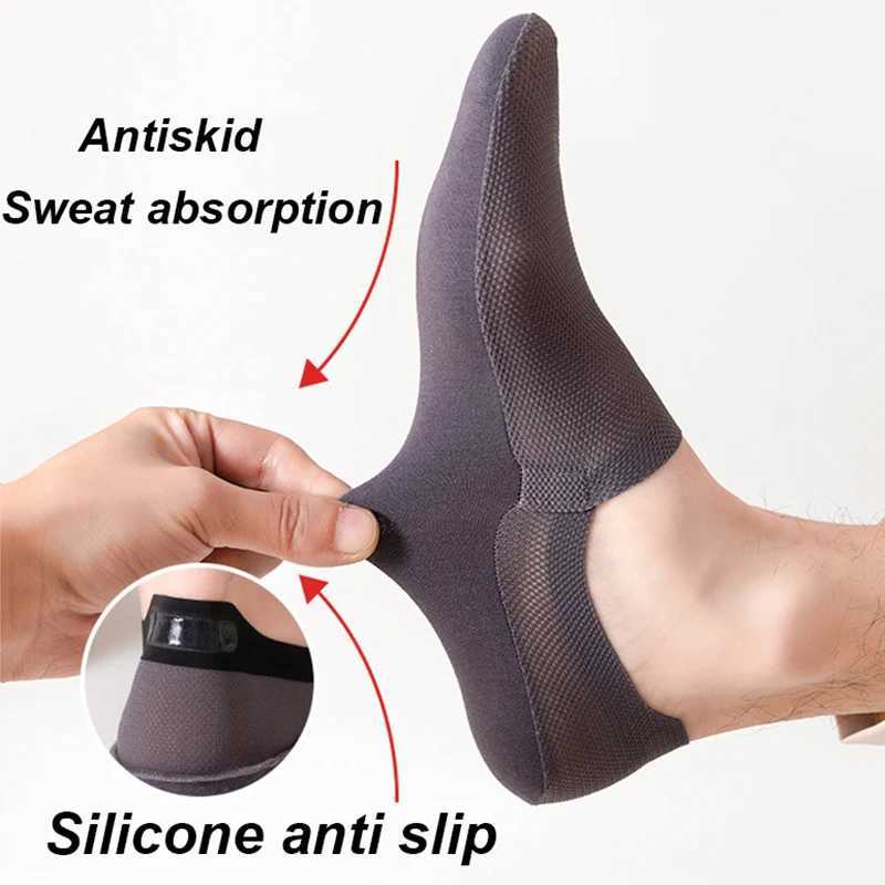3 pairs/batch mens boat socks fashionable summer thin invisible socks breathable soft casual socks high-quality elastic mesh socks W240905