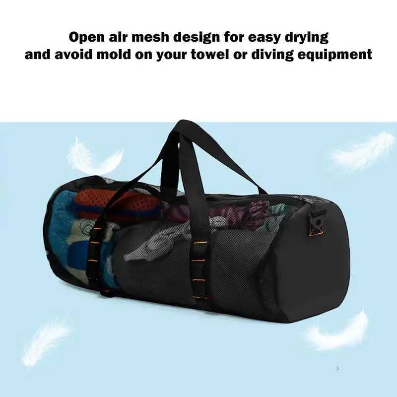Mesh fitness bag yoga mat bag portable breathable sports bag with adjustable shoulder strap multifunctional inflatable equipment W240906