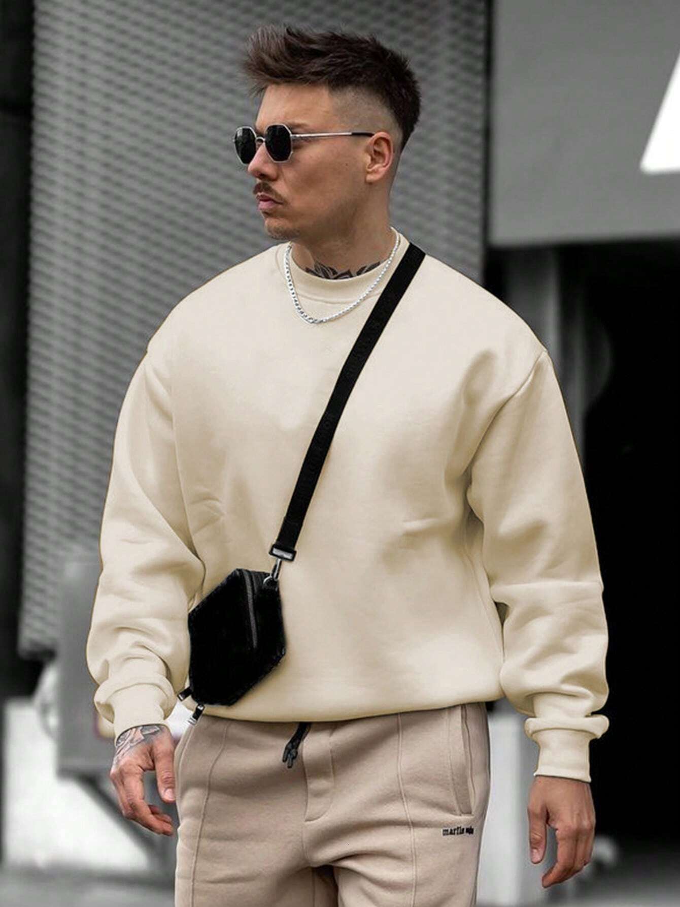 Men's Solid Color Pullover Hoodie, Spring & Autumn Sweatshirt