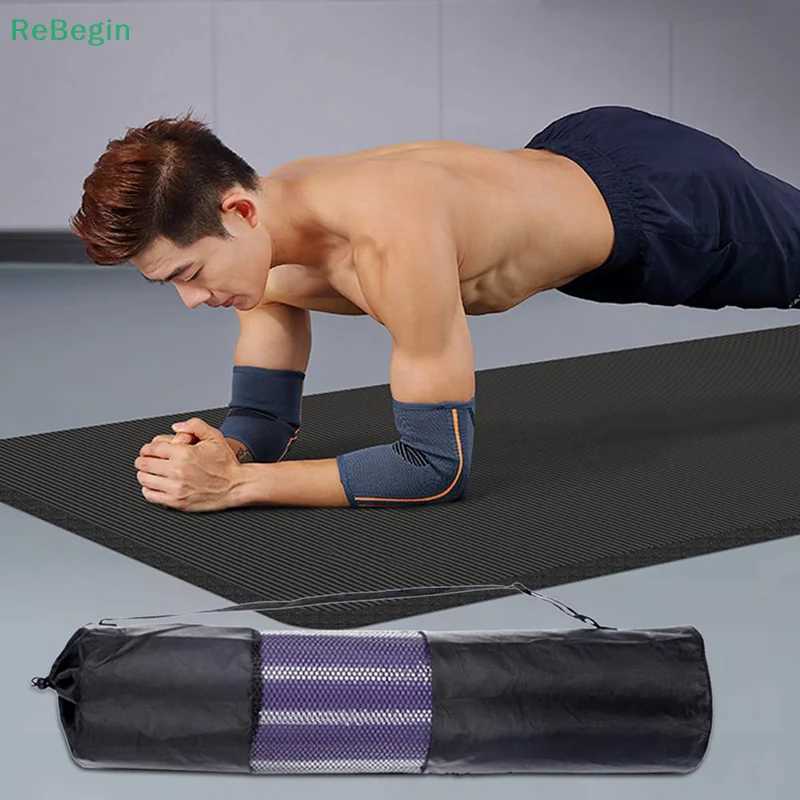 Convenient black yoga backpack yoga mat waterproof backpack carrier mesh adjustable shoulder strap exercise tools gym bag multiple sizes W240906