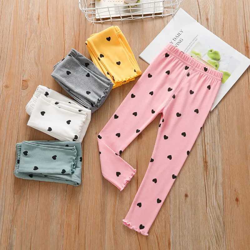 V-TREE Girls Leggings Skinny Print Dot Trousers Kids Slim Stretch Pants Cotton Pattern Spring And Autumn Childrens Clothing Y240906