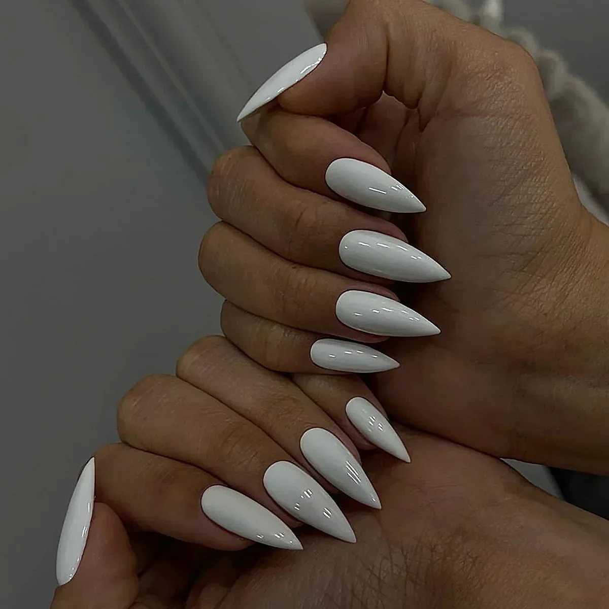 24 detachable long thin high-heeled fake nails almond fake nails fake nails with gradient design complete set of manipulation techniques W240905