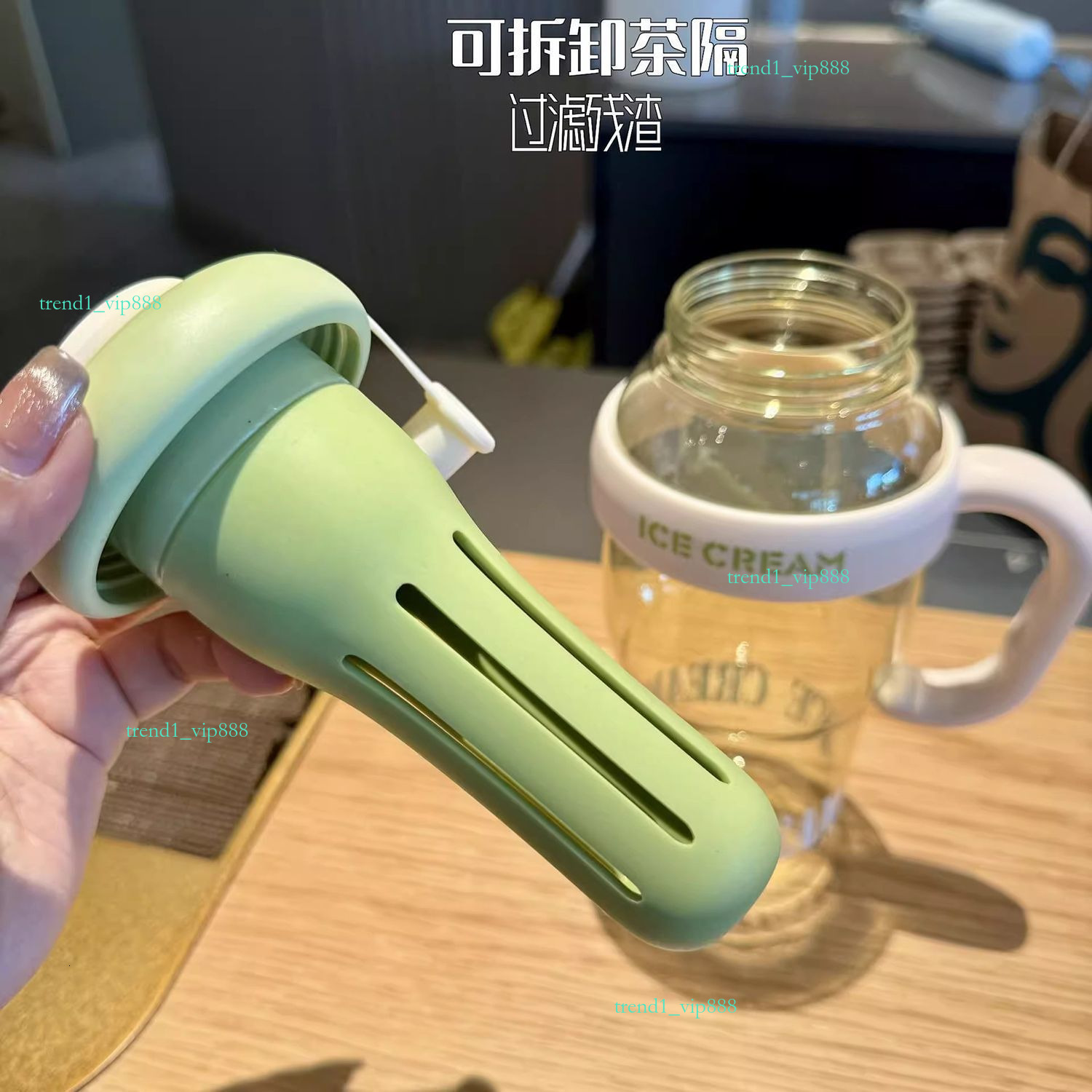 Fashion High Beauty Girl Big cup Ton Bucket Milk Tea cup with handle Cute Straw cups Large Capacity Plastic Water Bottle cups with lid and straw 773