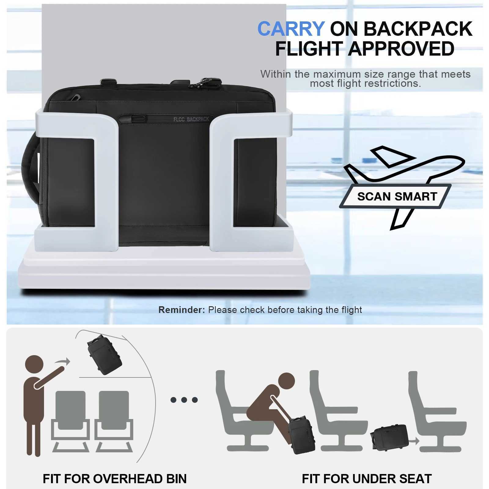 Business Travel Backpack for Men Expandable Water Resistant with Usb Black Laptop 15 6 Inch College Work 240906