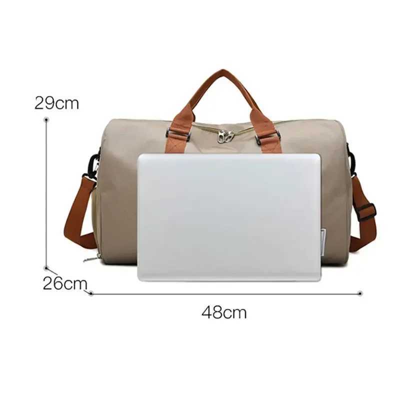 Portable fitness bag mens and womens sports yoga bag wet dry separation luggage travel swimming handbag W240906