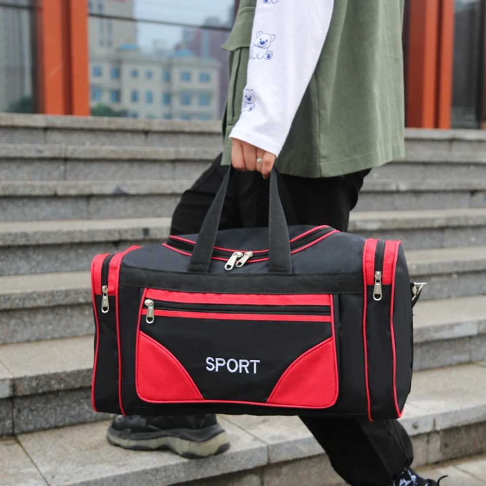 Oxford Fitness Bag Multi functional Yoga Sports Backpack Durable Adjustable Shoulder Strap with Zipper Used for Travel and Swimming W240906
