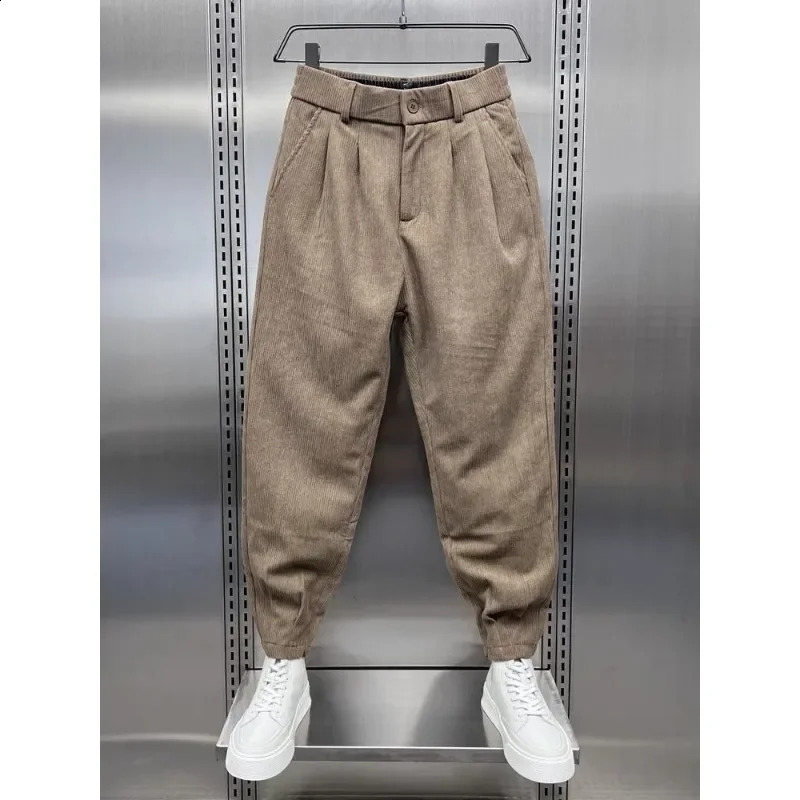 Cowboy shorts mens autumnwinter casual youth solid color zipper leggings Plankton handsome rabbit pants 240905