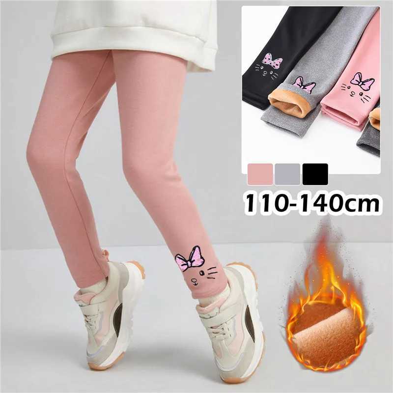 2-8Years Girls Leggings Autumn Winter Thick Warm Velvet Kids Leggings for Girls Children Bottom Part Pants Tights Y240906