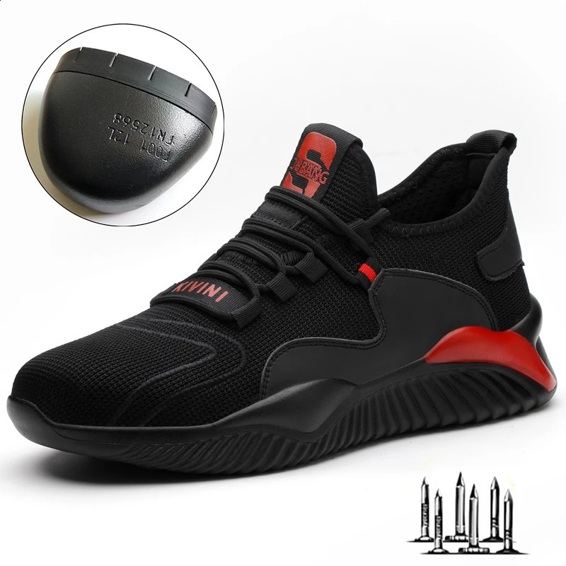 Drop Men Women Work Shoes Steel Toe Cap Safety Boots European Standard Anti-smash Anti-puncture Sport Shoes Safety Shoes 240902