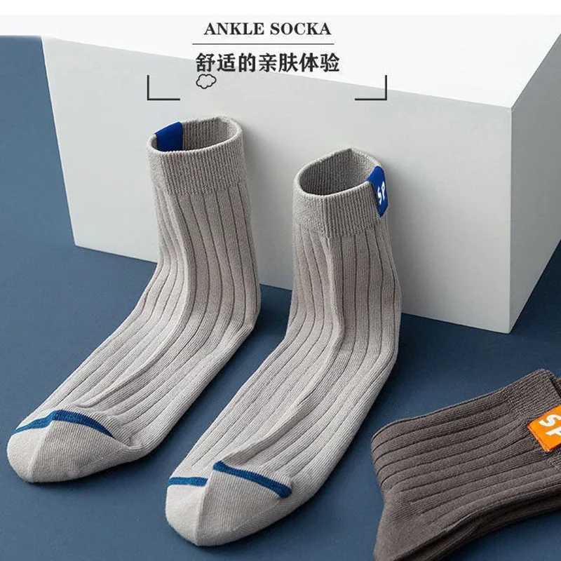 5 pairs of high-quality mens socks with thickened autumn and winter mid tube socks new mens socks and sports cotton socks W240905