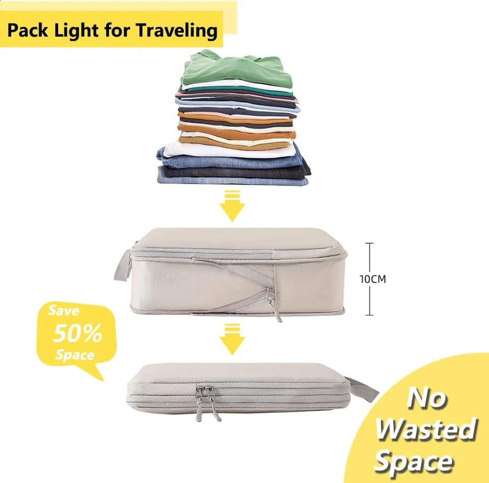4 sets of packaging cubes for travel compression Ultralight 240906