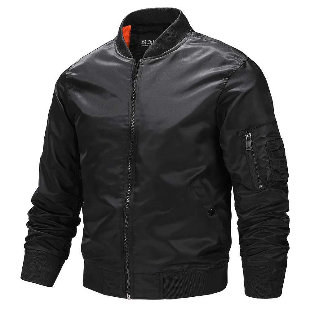Baseball Jacket for Mens Spring and Autumn Thin Jacket Stand Up Collar Top Stand Up Collar Oversized Flying Jacket Y240906