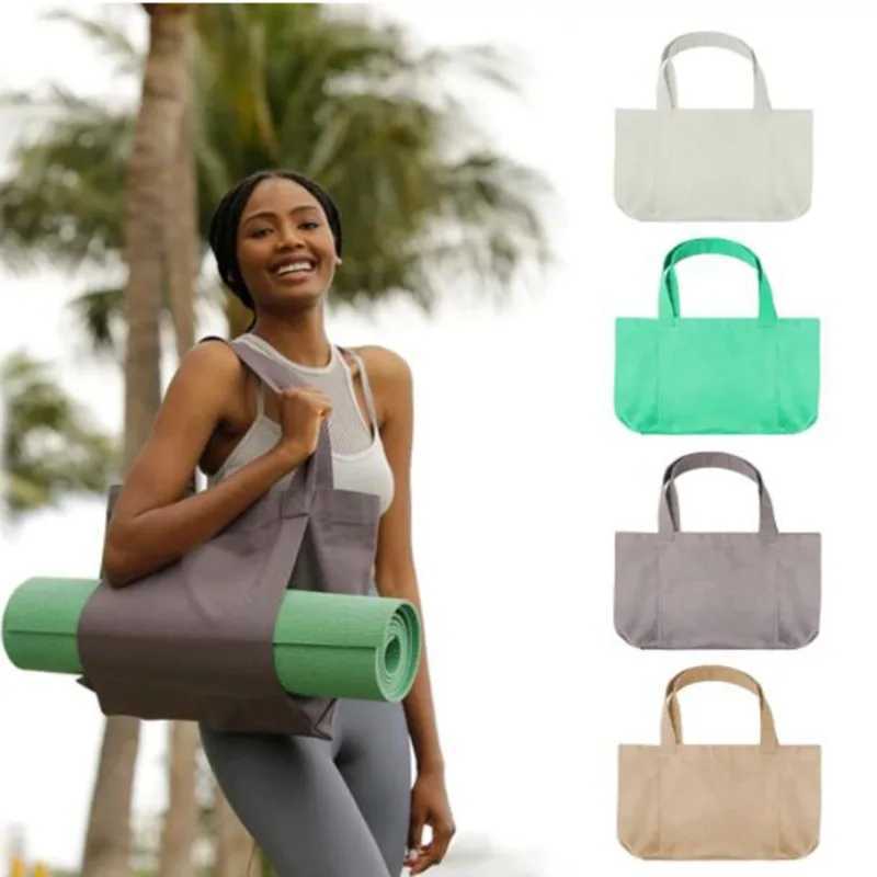 Yoga Mat Handbag Multi functional Yoga Pilates Mat Luggage Large Capacity Washable Lightweight Folding Fitness W240906