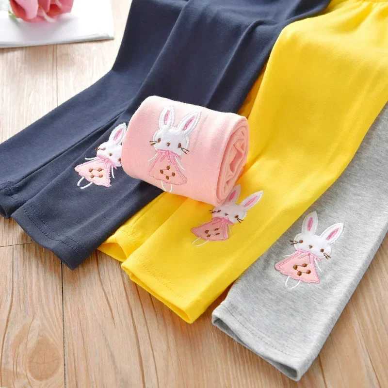 Baby Girls Pants Toddler Kids Cartoon Printed Leggings 2024 Spring Autumn Trousers Childrens Korean Style Clothing Y240906