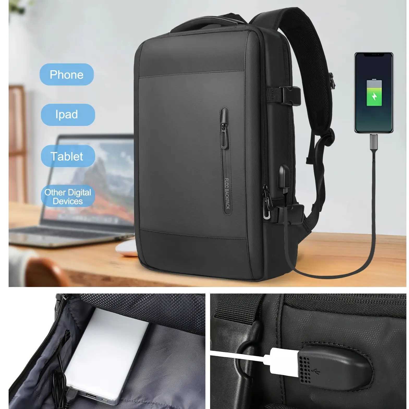 Men Travel Backpack Airplane Cabin Easyjet 45x36x20 Large Capacity Multifunctional Suitcase Usb Charging Laptop Bagpack 240906