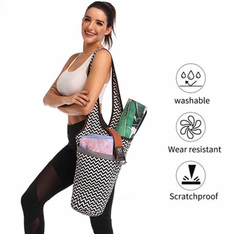 Portable yoga mat bag fashionable sports yoga mat handbag storage bag backpack suspender fitness equipment W240906