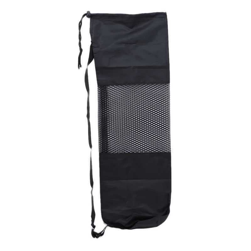 Convenient black yoga backpack yoga mat waterproof backpack carrier mesh adjustable shoulder strap exercise tool fitness bag W240906